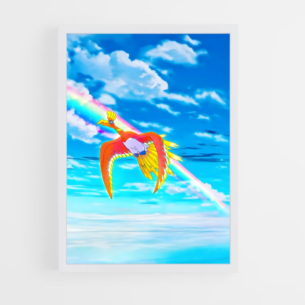 Poster L'Envol d'Ho-Oh – affiche Pokemon (vue 3)